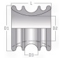 Preview: TyeTec® Hauls Schotbeiholer 40 x 35mm