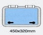 Preview: LUKE O.FLANSCH 450X320MM, R 30