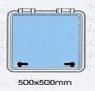 Preview: LUKE O.FLANSCH 500X500MM, R 30