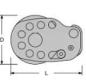 Preview: Antal Aluminium Umlenkblock mit Stopper (mit Feder),  rechts