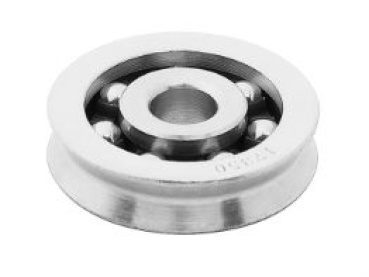 KUGELGELAGERTE SEILROLLE EDELSTAHL ROSTFREI 25 MM