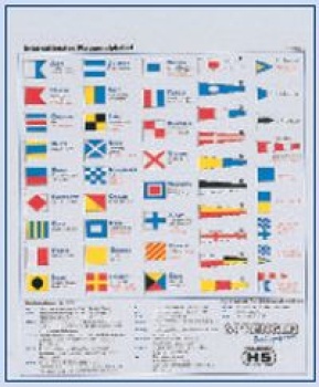 FLAGGENALPHABET UND SCHALLSIGNALE AUFKLEBER 160 X 240MM