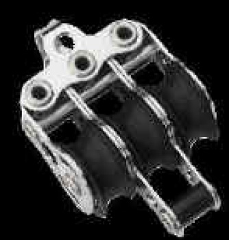 MICRO-XS-BLOCK MIT BÜGEL 3 ROLLEN HUNDSFOTT KUGELLAGER,