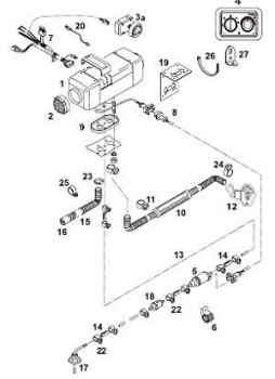 Webasto LU Air Top Evo 55 12V Diesel mit Standard Bedienelement