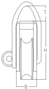 Loopblock Serie 1, 80mm Kugellager, kurzer Loop