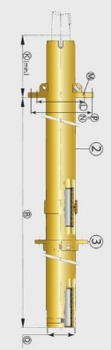 Vetus Bronze-Stevenrohr Ø 40 mm, L=1000 mm