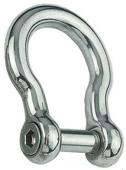 Geschweifter Schäkel AISI 316 6 mm
