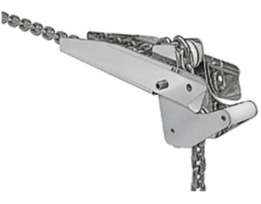 Leichte Bugrolle Wippe VA-Stahl poliert 15kg 400mm