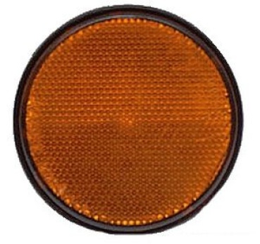 Kleb-Rückstrahler, orange 60 mm