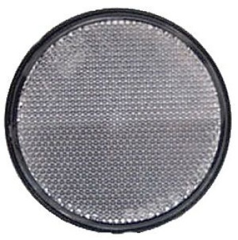 Kleb-Rückstrahler, weiß 60 mm