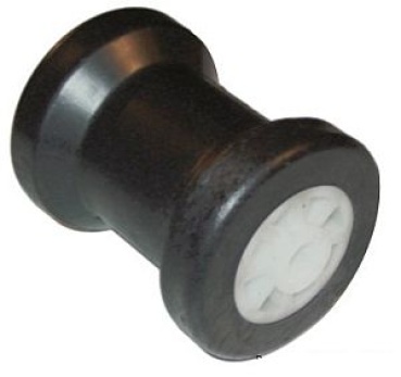 Mittlere Kielrolle aus PVC Ø Bohrung 15 mm