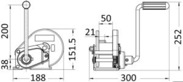 Rock Trailerwinde Max 680 kg