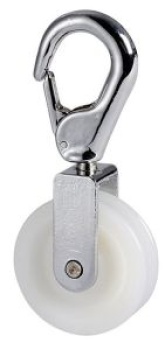 Laufrolle mit Schnappschäkel 50 mm