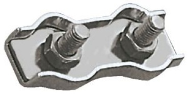 VA-Stahl Stahlklemme, doppelt 8 mm