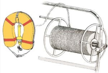 Tau-Einziehtrommel aus VA-Stahl 250 x 280 mm