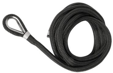 Schwarze Festmacherleine, gespleißt 24 mm x 15 m
