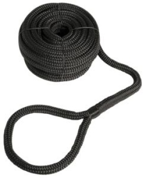 Festmacherleine mit Auge schwarz 14 mm x 9 m