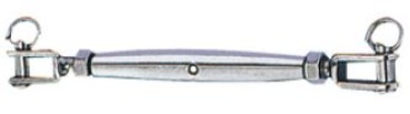 Wantenspanner m. zwei festen Gabeln AISI 316 14 mm