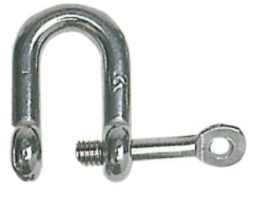U-Schäkel m. Schlüsselbolzen AISI 316 4 mm