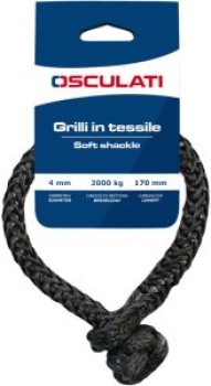 Textilschäkel grau, hochfest 3 mm (2 Stk.)