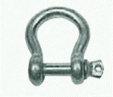 Geschweifter Schäkel, feuerverzinkter Stahl 6 mm