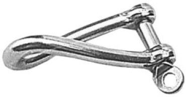 Gehdreter Schäkel aus VA-Stahl in Mikrofusion 6 mm