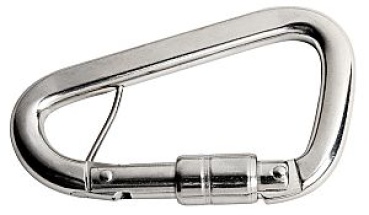 Karabinerhaken VA-Stahl f. Sicherheisgurte 100 mm