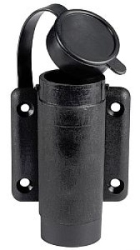 Nylon Sockel Wandmontare 3 Kontakte, schwarz