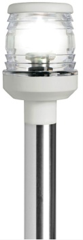 Teleskoplampenschaft 360° Classic m.Sockel Kunstoff wei