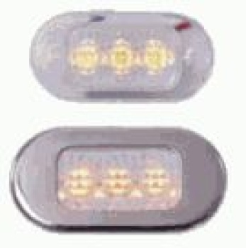 Orientierungslicht Polycarbonat 3 LEDs ohne Ring