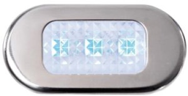 Orientierungslicht Polycarbonat m. 3 blauen LEDs