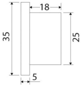 LED-Einbau-Orientierungslicht oben/unten weiß