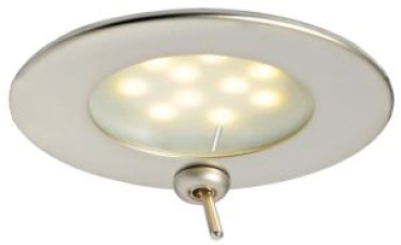 Atria LED-Einbauleuchte VA-Stahl, satiniert Schalt