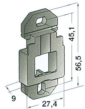 Halteplatte z. Wandbefestigung