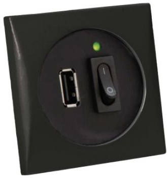USB-Steckdose 12/24 V schwarz