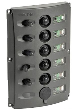 Schalttafel m. automatischen Sicherungen u. 2-LED
