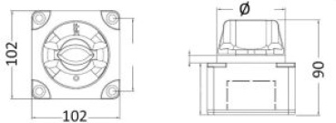 Interruttore/deviatore per batterie 550A ON-OFF