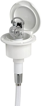Classic Evo Deckdusche, weiß PVC-Schlauch 2,5 mm Horizo