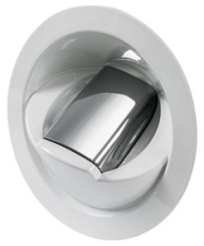 Saturn Kaltwasserdusche, senkrecht. Sockel, weiß