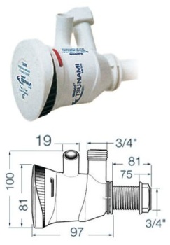 Attwood Lüftungspumpe 29 l/min 12 V 3 A