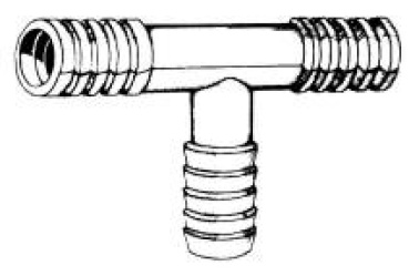 T-Aschluss aus Nylon 16 mm
