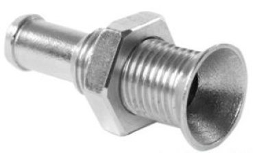 Borddurchlass AISI 316 klein Trichterform 1/4"