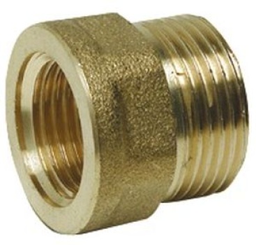 Rohrmuffe Messing Außen/Innen 3/8" x 1/2"