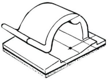 Selbstklebender Kabelbinder Nylon 5 x 5 mm
