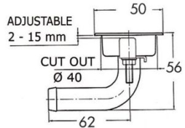 Tanklüfter VA-Stahl Einbaumodell Kopf 50 mm
