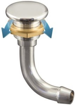 Full Flush Tanklüfter Messing, verchr. 90° Ø 19mm