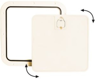 Abnehmbare Inspektionsluke, creme 375 x 375 mm