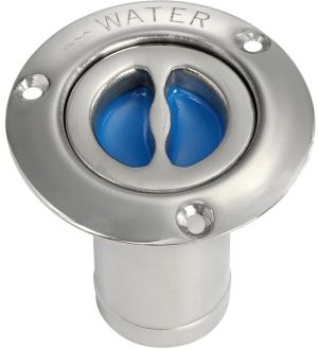 WATER Einfüllstutzen gerade VA-Stahl poliert 80 mm