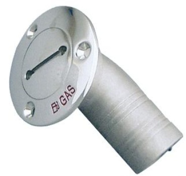 WASTE Stutzen 30°-abgewinkelt AISI316 hochgl.38mm