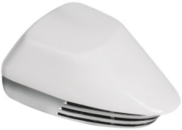 Membran-Bootshorn ABS, weiß + verchromt 12 V